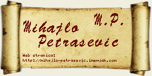 Mihajlo Petrašević vizit kartica